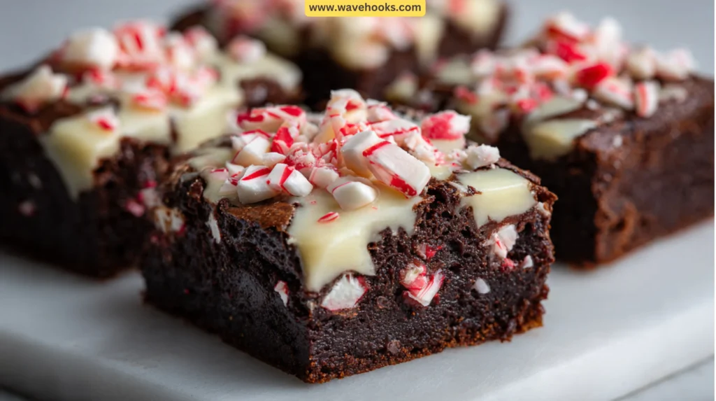 78. Chocolate Peppermint Bark Brownies