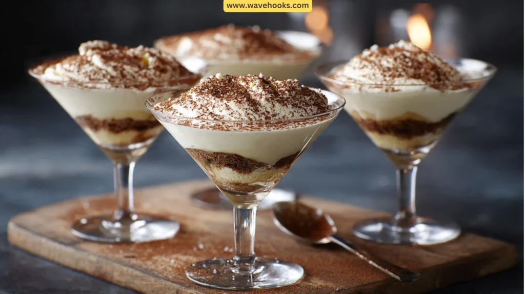 80. Tiramisu in Martini Glasses