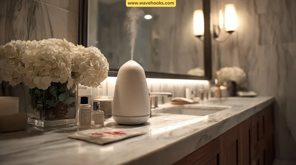 Guest scent setup and pet odor neutralizing tools representing enhanced lifestyle fragrance experience.