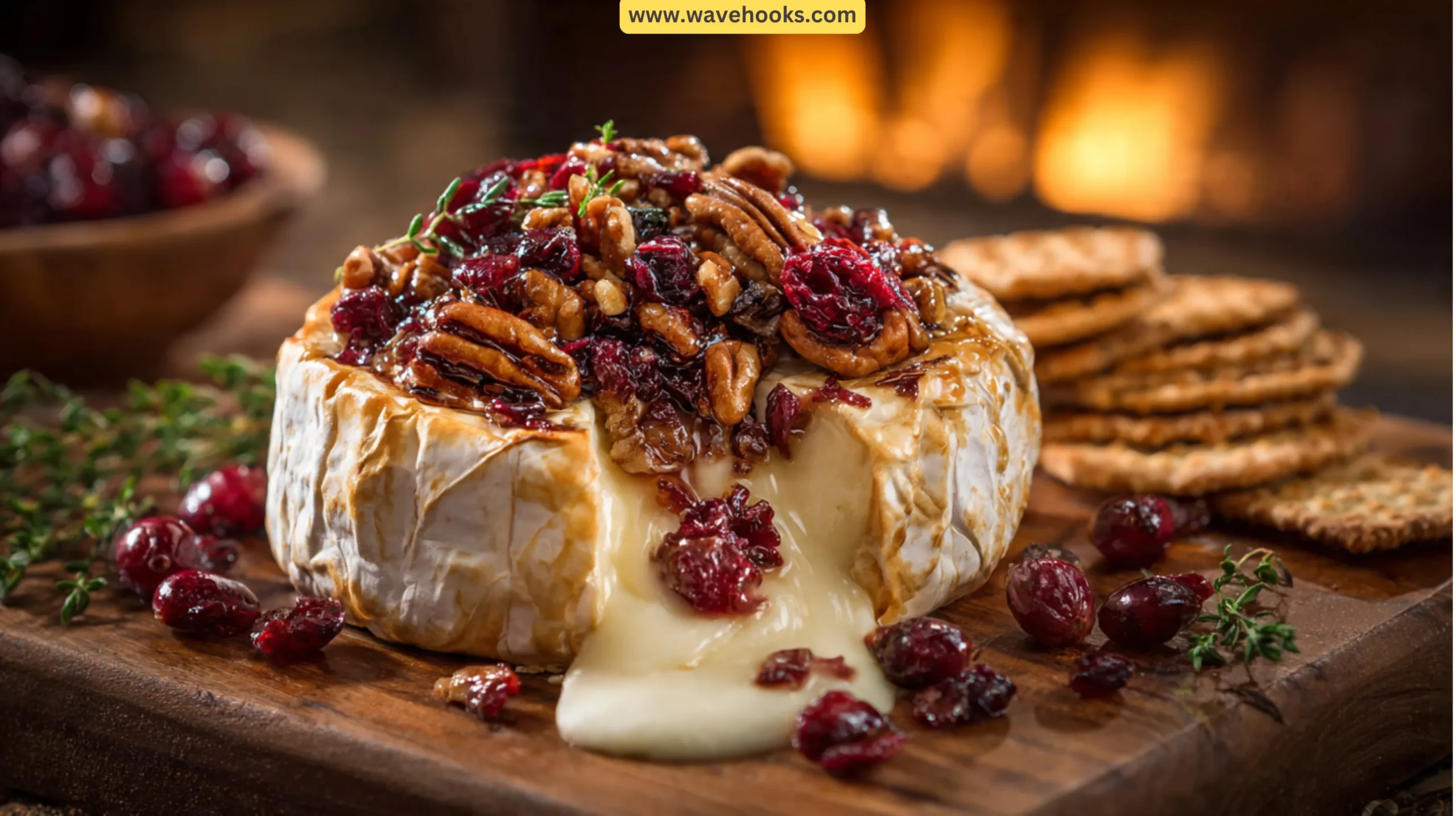 15. Baked Brie with Cranberry and Pecan