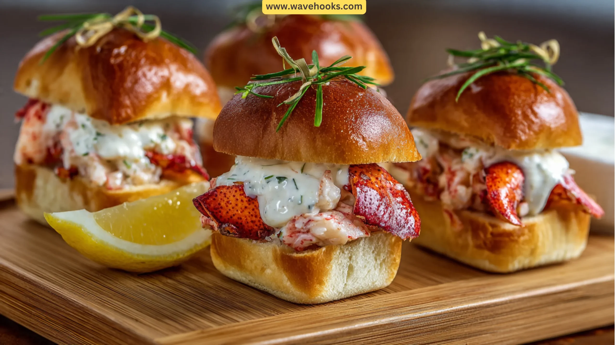 19. Lobster Sliders with Lemon Aioli