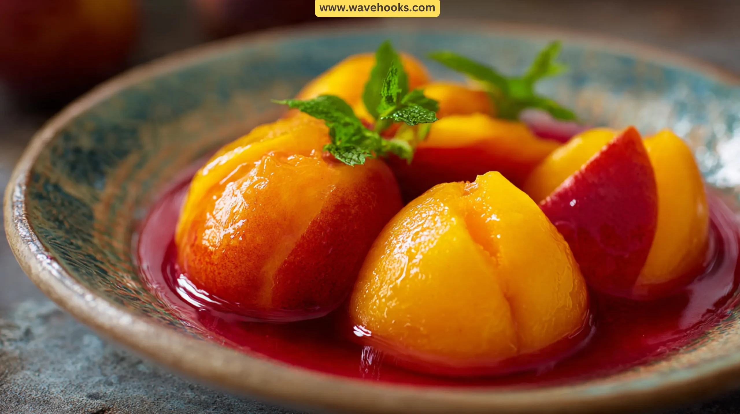 29. Saffron-Infused Poached Peaches