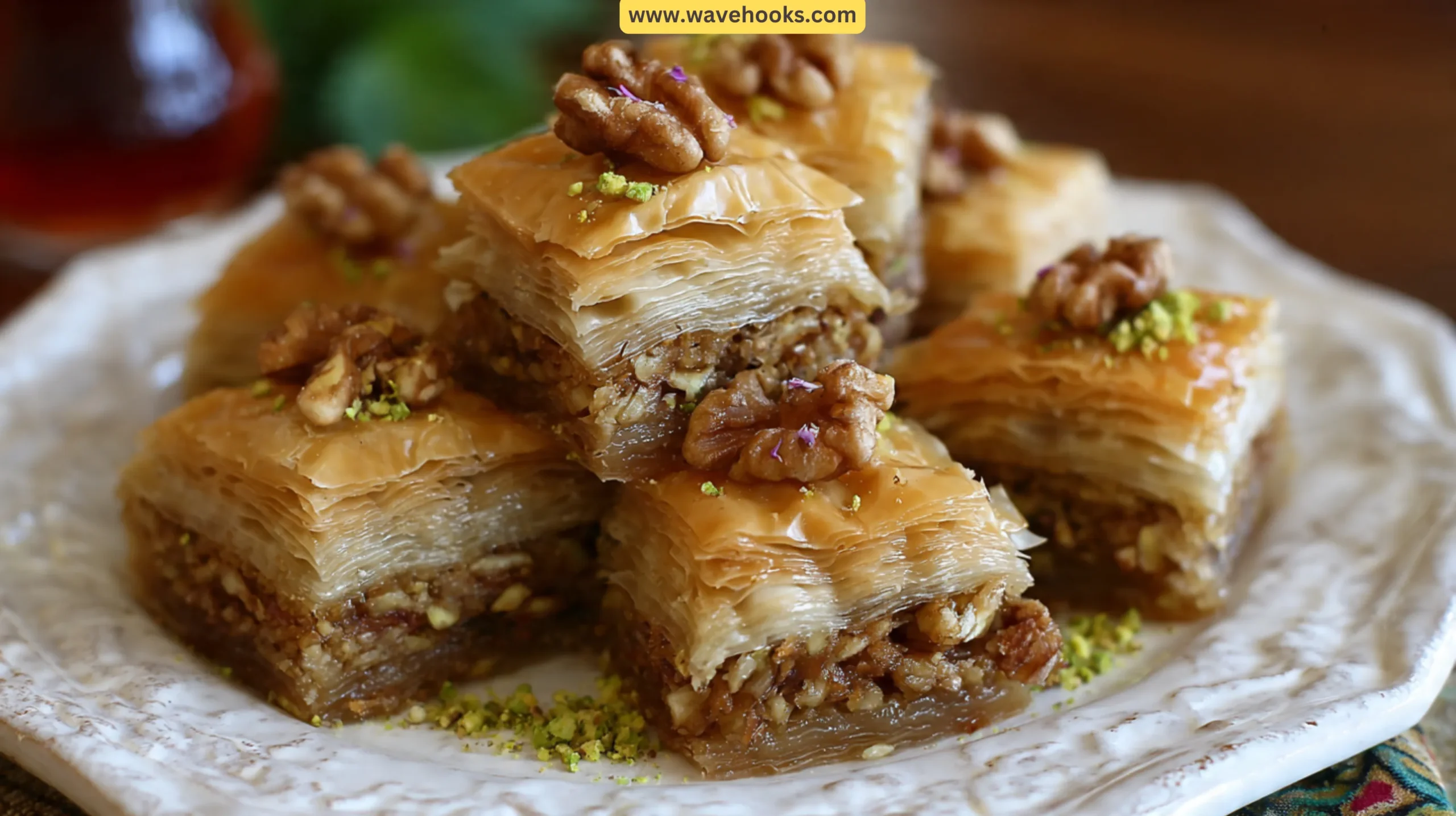 53. Baklava Bites with Rose Syrup