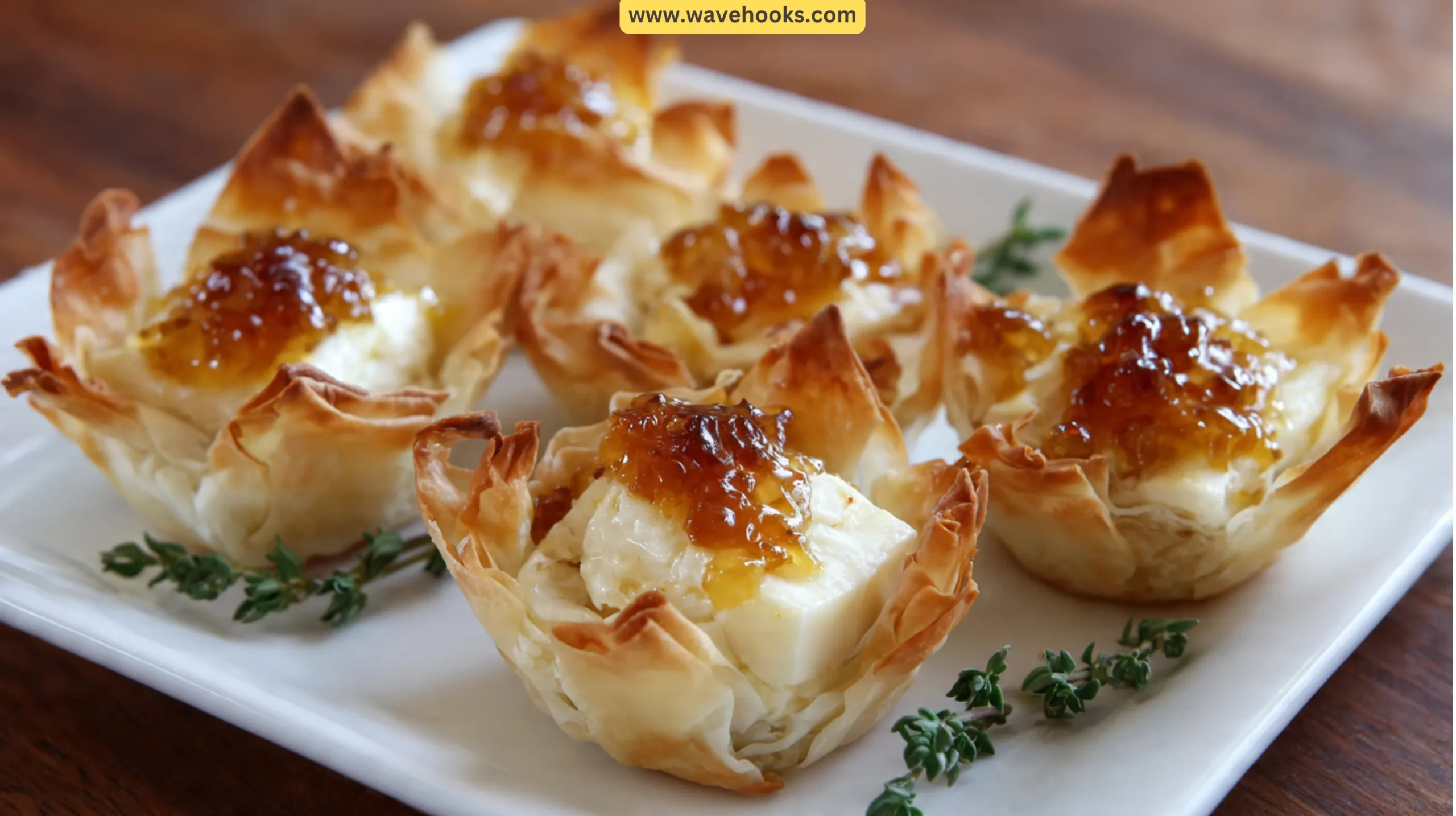 57. French Brie and Apricot Phyllo Cups