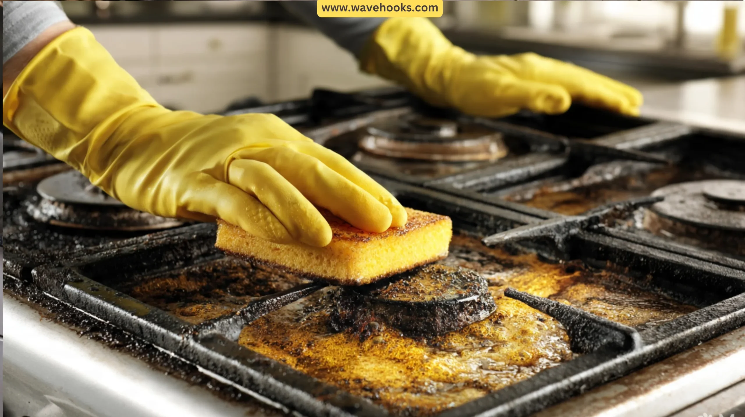 19. Remove Grease Buildup From Stove