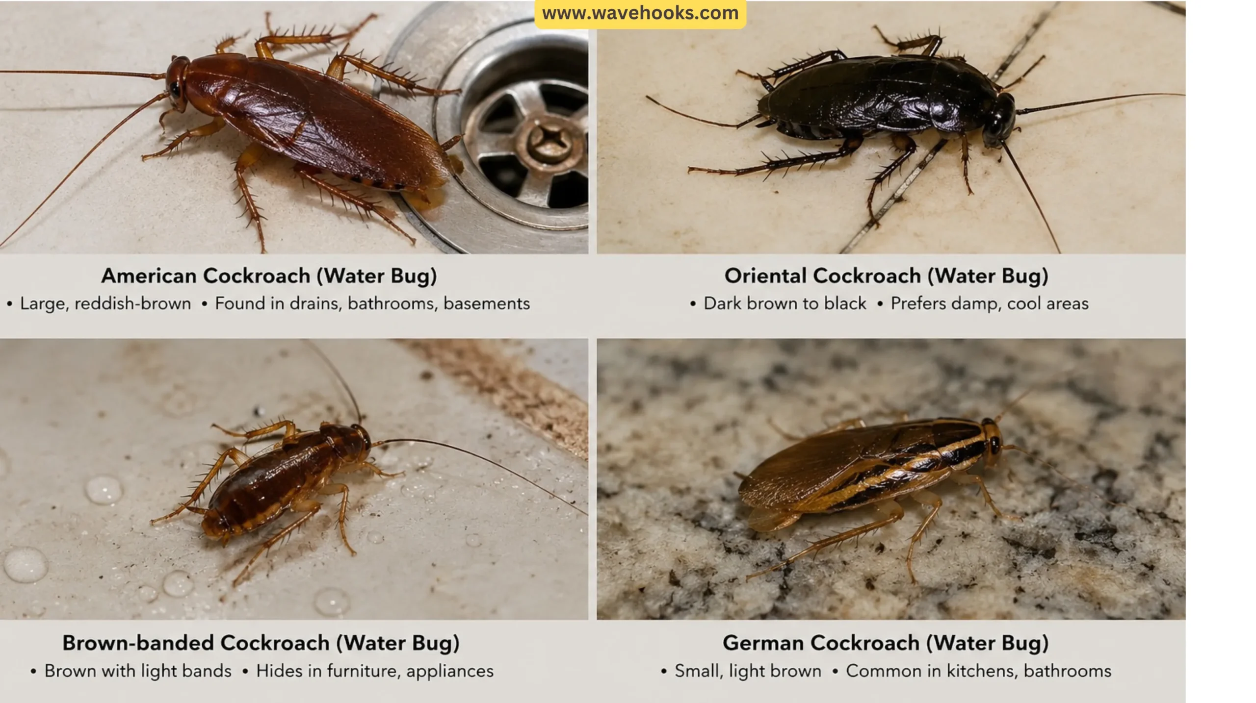 What Are The Types of Water Bugs Found in Homes