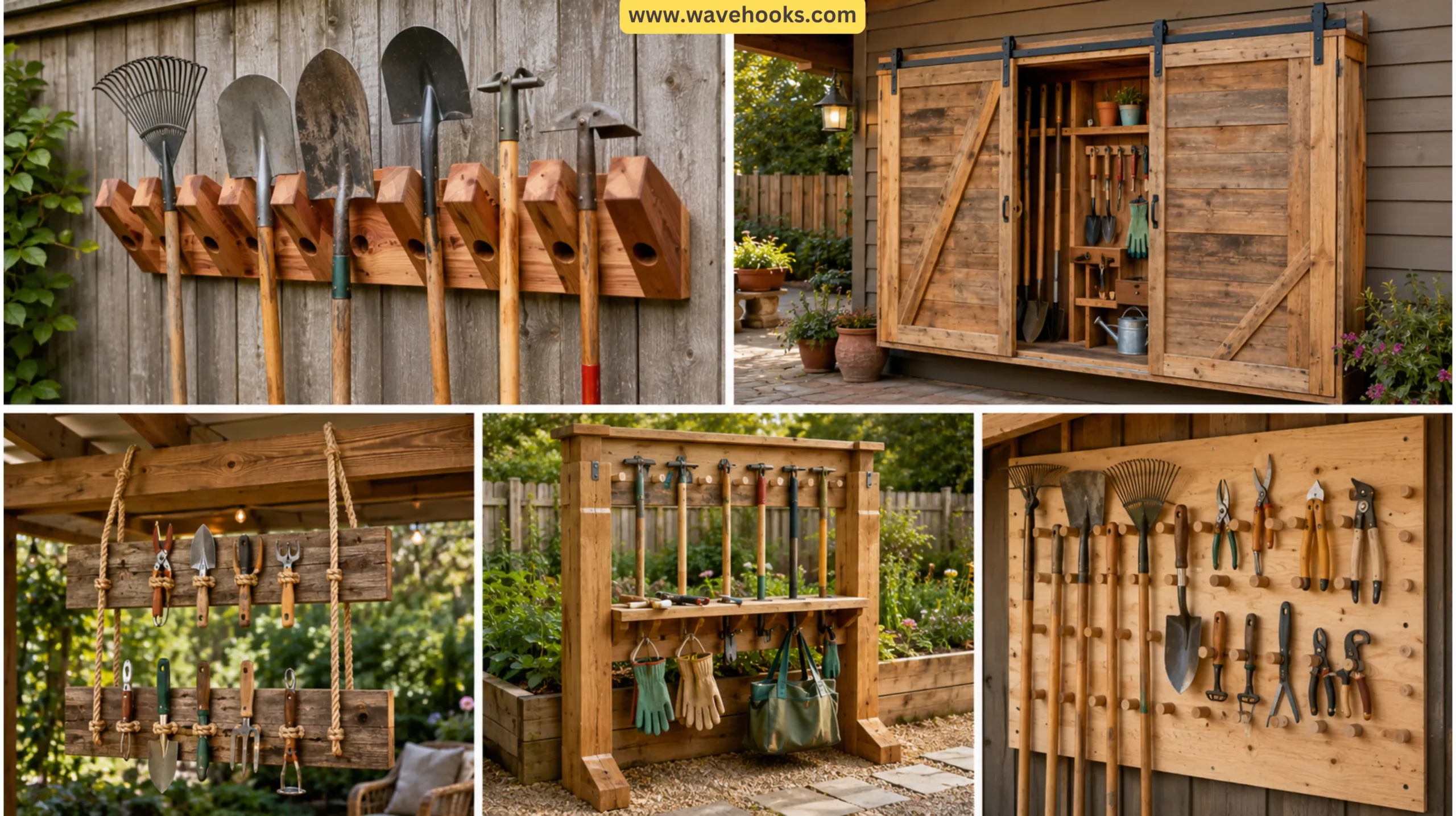 Wooden Yard Tool Storage Ideas That Look as Good as They Function