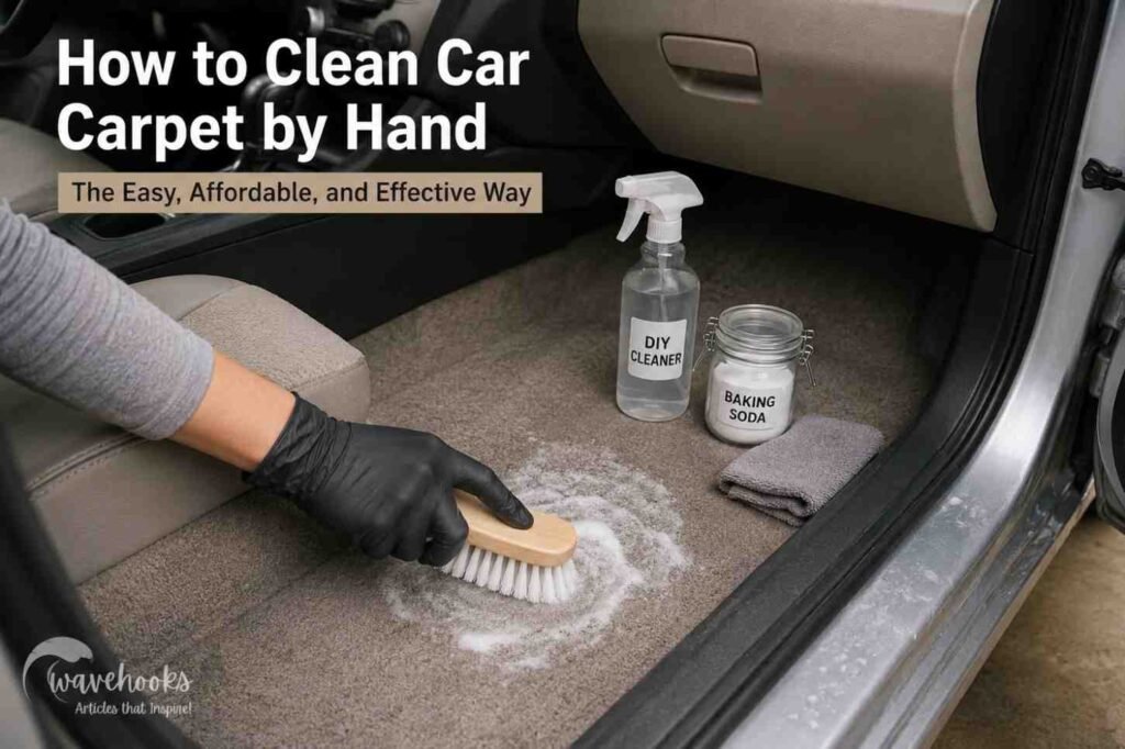 how to clean car carpet by hand