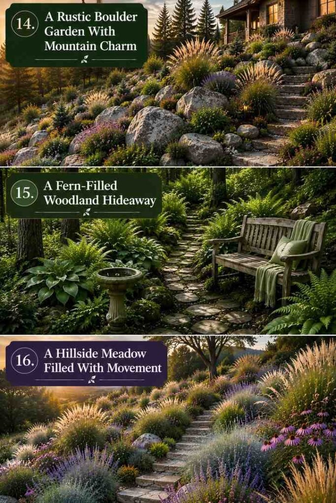 patio slope landscaping ideas
