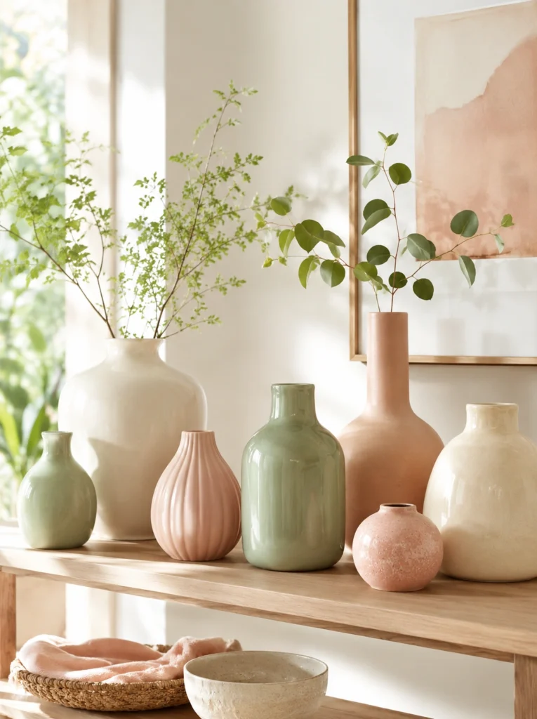 10. Pastel Ceramic Vases