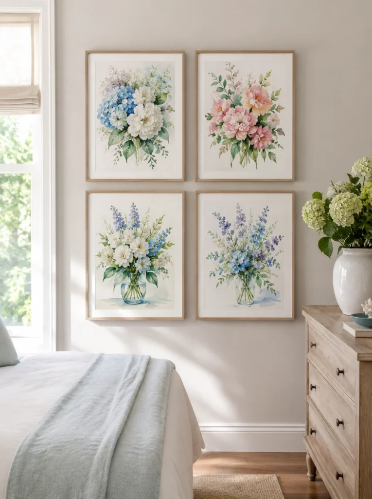 24. Watercolor Floral Wall Prints