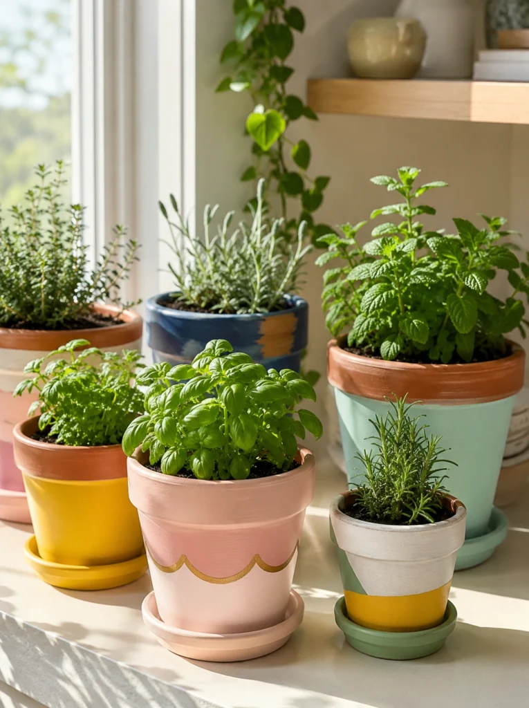 19. Painted Terracotta Pots