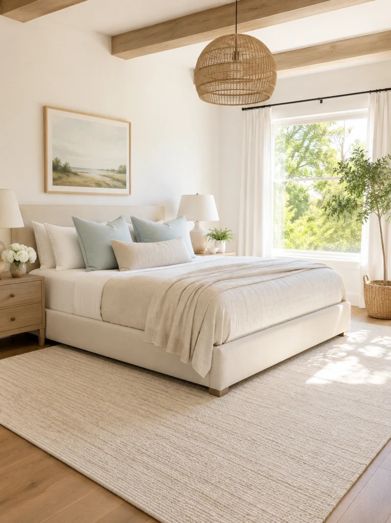 26. Cool-Toned Percale Bedding Swap