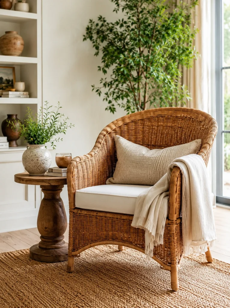 3. Rattan and Wicker Furniture Accents