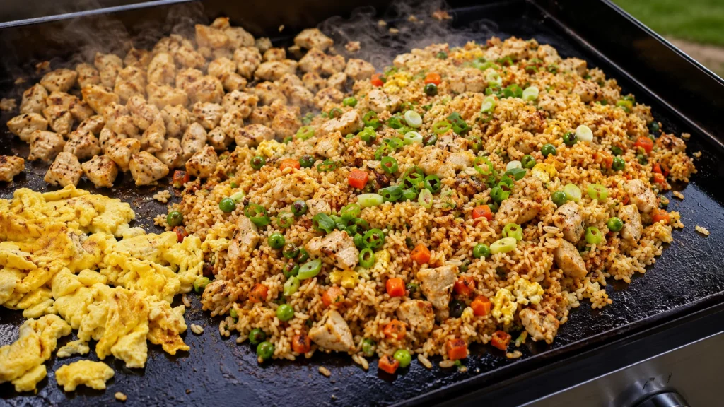 1. Chicken and Vegetable Fried Rice Blackstone recipes for family dinners