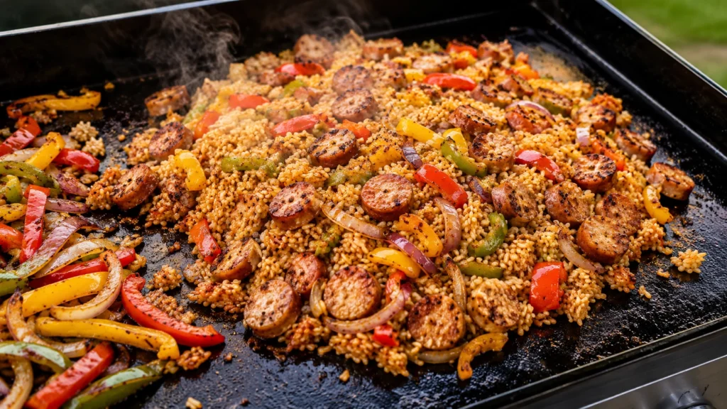 3. Sausage, Peppers, and Rice Skillet
