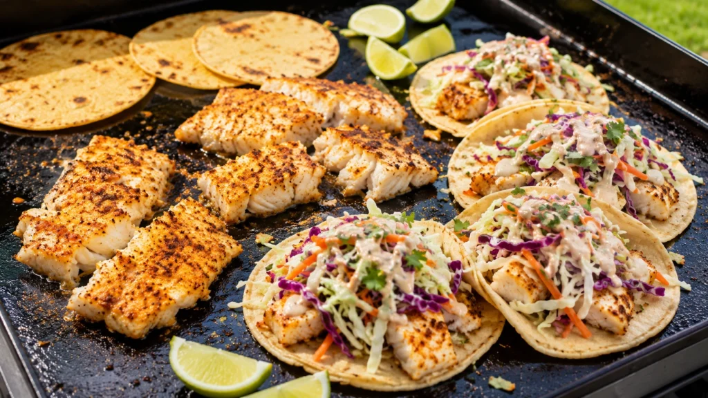 7. Fish Tacos with Cabbage Slaw