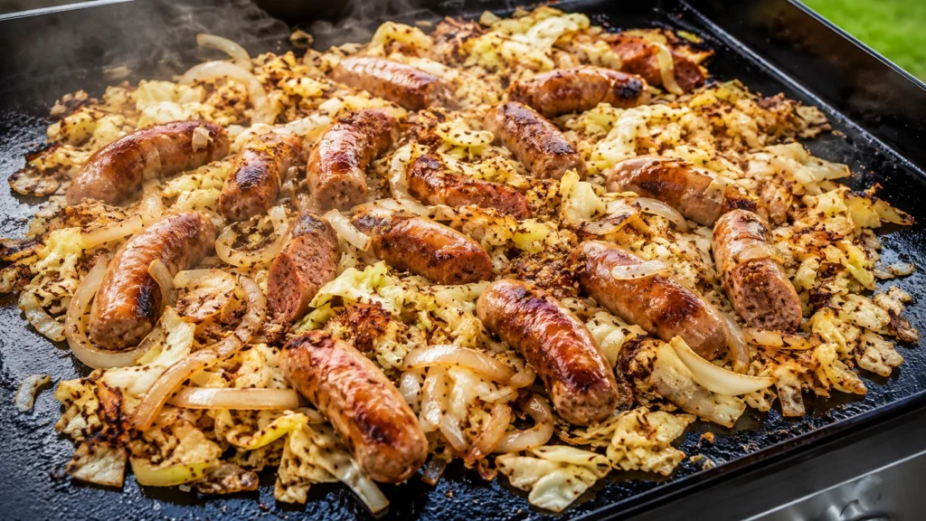 9. Bratwurst and Cabbage Skillet