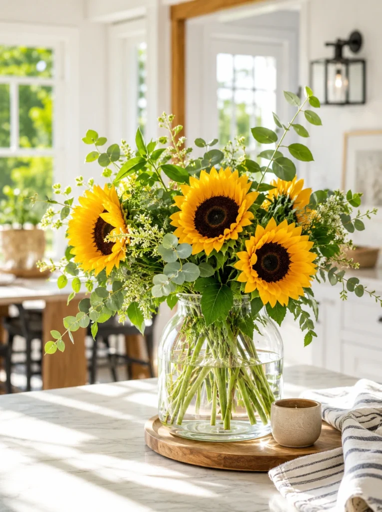 6. Fresh Cut Flowers and Greenery Displays