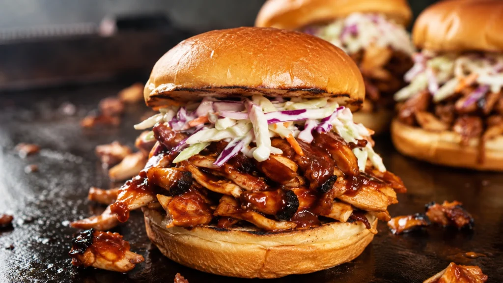 9. Blackstone BBQ Chicken Sandwiches