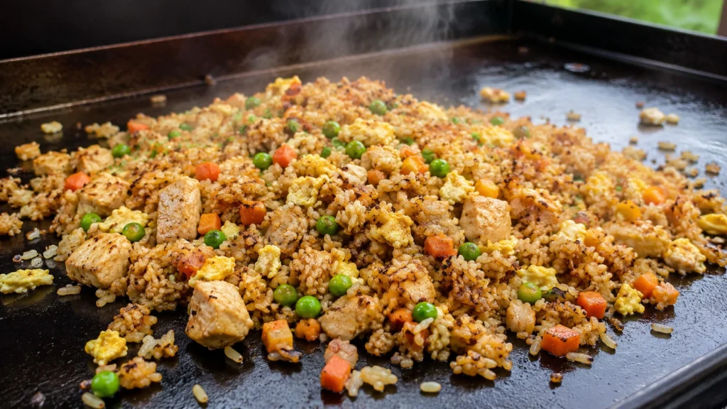 10. Blackstone Chicken Fried Rice