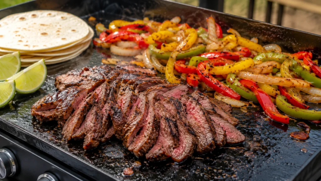 13. Blackstone Steak Fajitas
