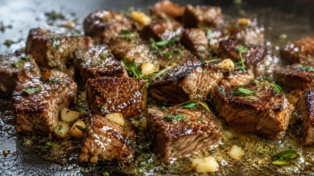 16. Garlic Butter Steak Bites