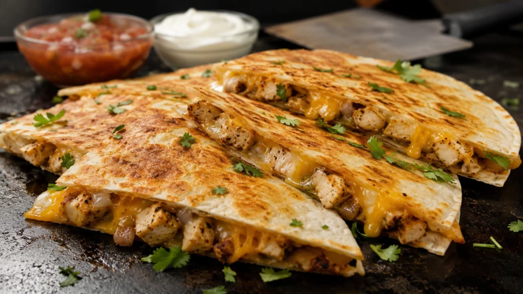 3. Blackstone Chicken Quesadillas