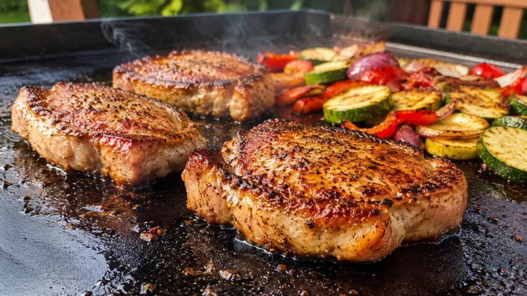 21. Blackstone Pork Chops