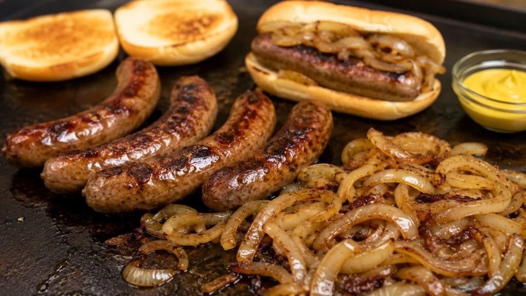28. Blackstone Bratwurst and Onions
