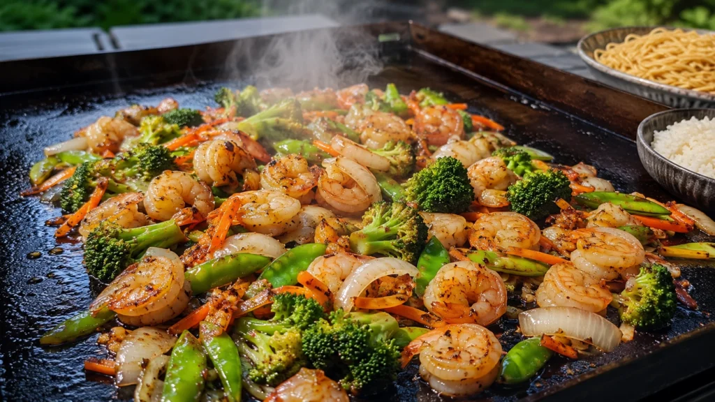 35. Blackstone Shrimp Stir-Fry
