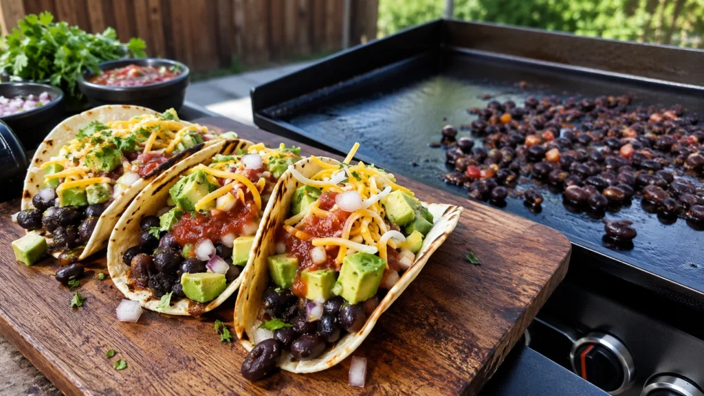 49. Blackstone Black Bean Tacos