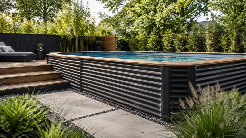 21. Corrugated Metal Panel Cladding for an Industrial Look