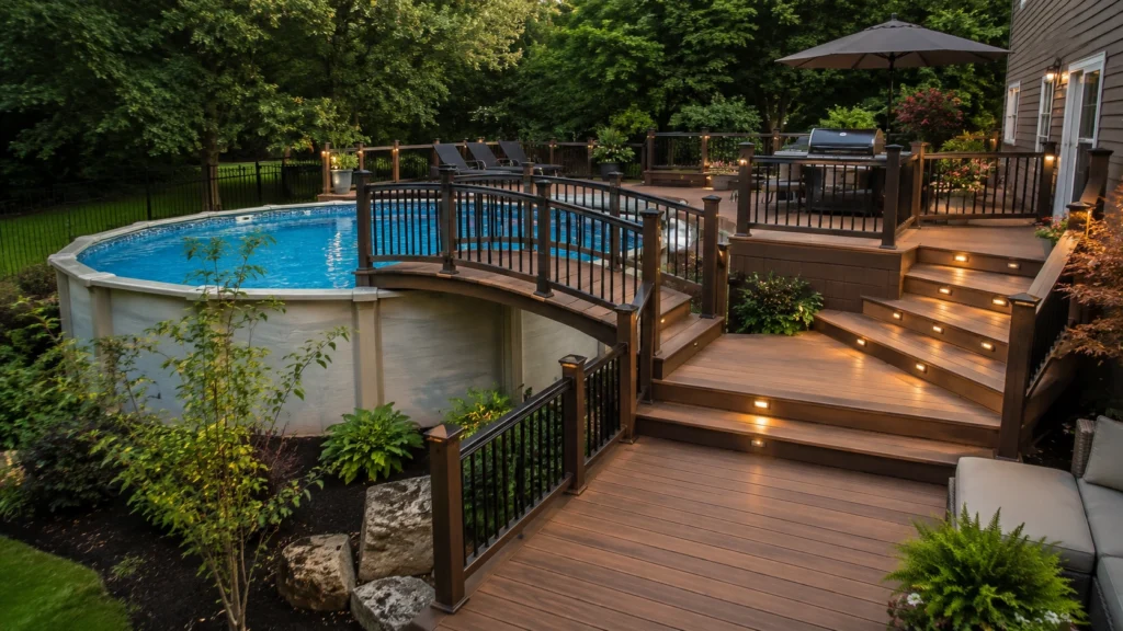 19. Split-Level Deck Bridging Two Elevations