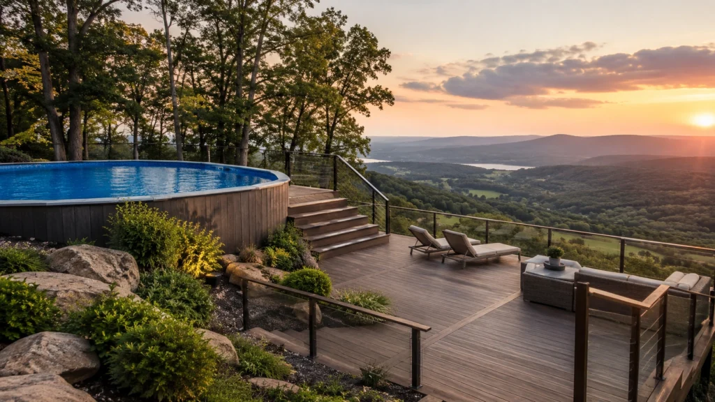18. Uphill Pool With a Downhill Viewing Deck
