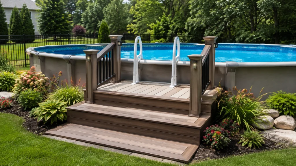 5. Two-Tiered Entry Deck With Built-In Steps
