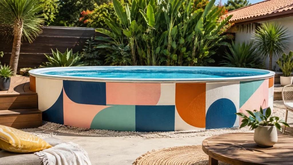 25. Painted Geometric Pattern for a Bold Statement