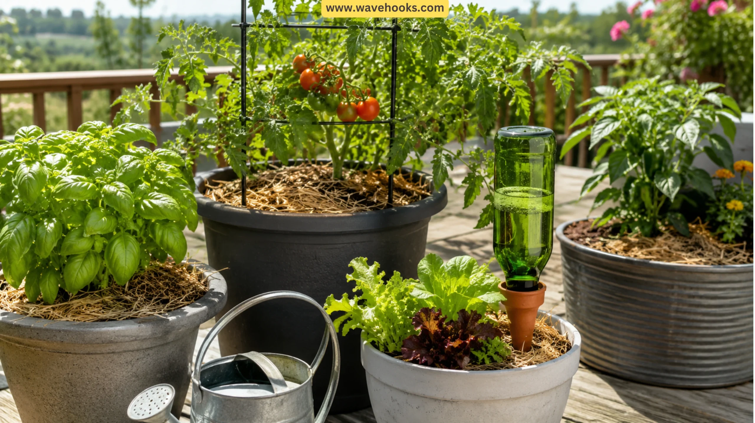 The Best Way To Water Patio Pots In Summer Heat