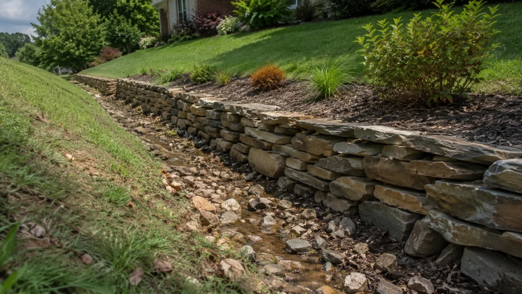7. Natural Rock Border Edging