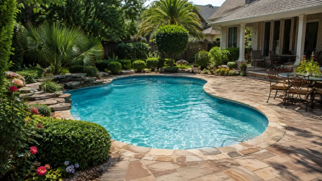 21. Compact Kidney-Shaped Pool for a Softer Layout