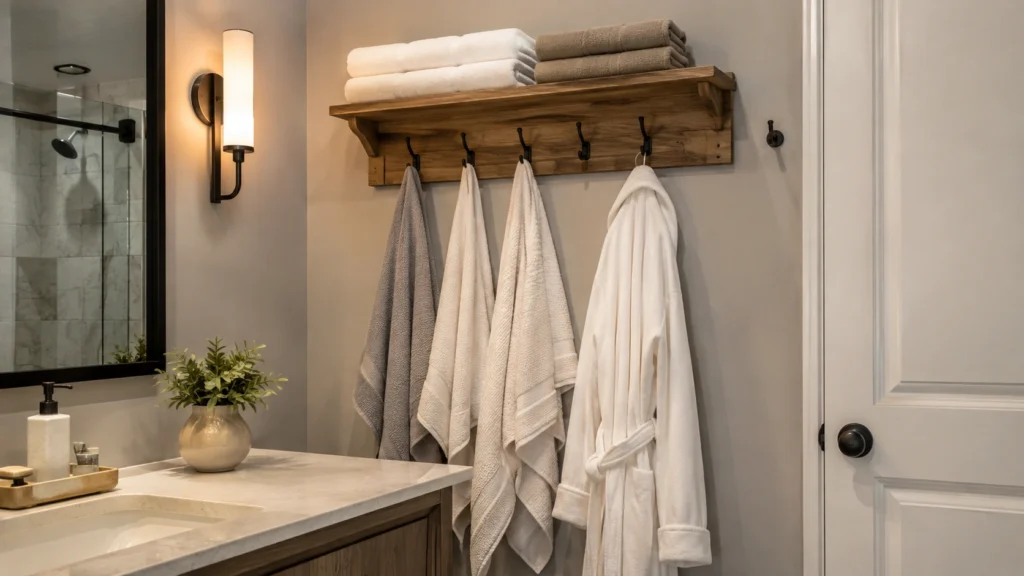 Bathroom Shelf Ideas for Towels