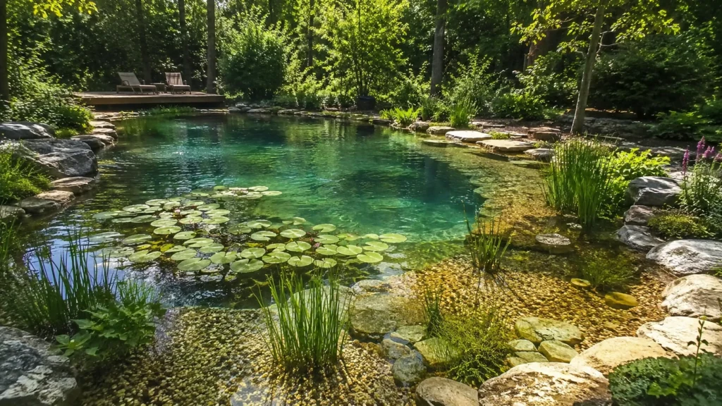 11. Biological Swimming Pond With a Planted Filtration Zone