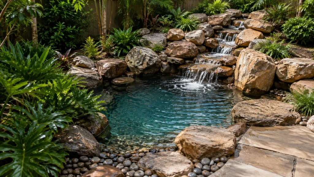15. Rock-Edged Plunge Pool Fed by a Stream Feature