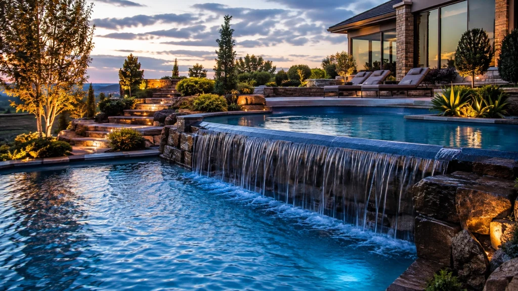 10. Two-Tiered Pool With a Cascading Overflow