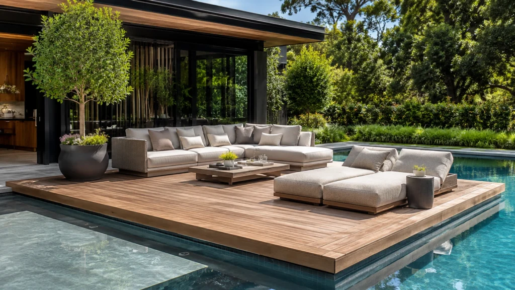 24. Modular Lounge Furniture on a Floating Deck