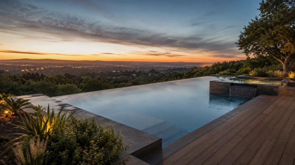 3. Infinity-Edge Pool With a Concealed Water Feature