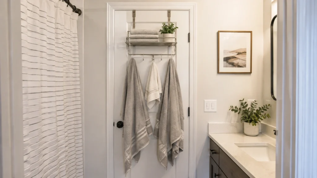 6. Over-the-Door Towel Storage Rack