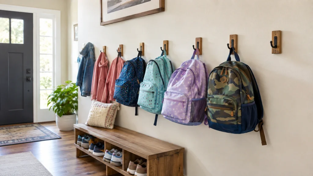 11. Personalized Wall Hooks for Every Backpack11. Personalized Wall Hooks for Every Backpack