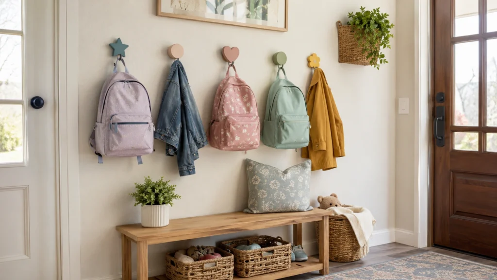 13. Decorative Wall Knobs for Lightweight School Bags