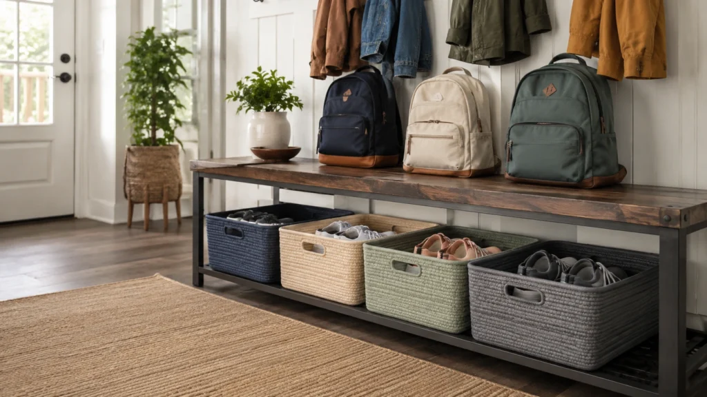 23. Individual Shoe Baskets for Each Family Member